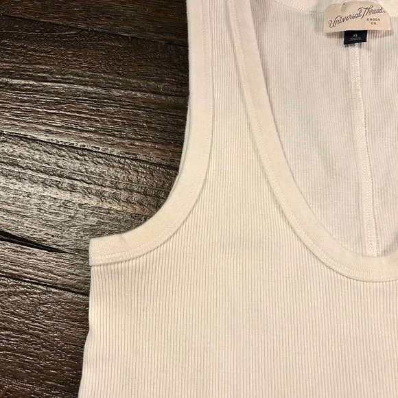 Classic Ribbed Cotton White and Olive Green Tank Top Bundle - Picture 4 of 9